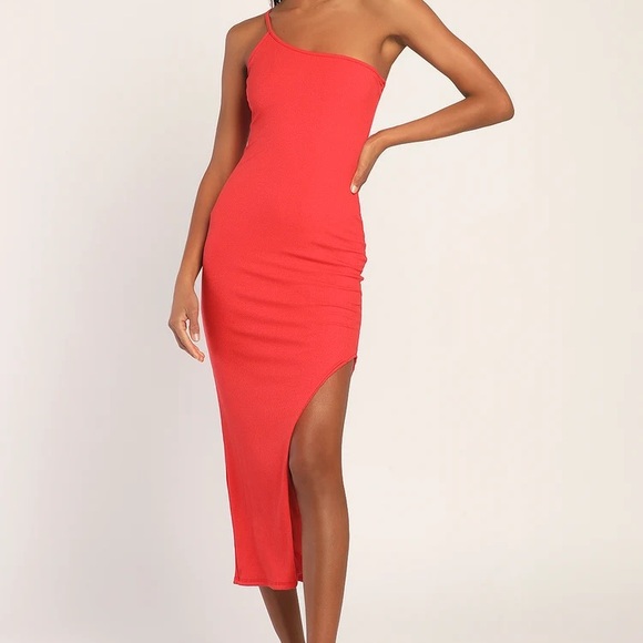 Lulus Dresses & Skirts - Lulus One Shoulder Midi Dress